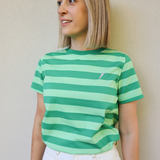 Still-T-Shirt Grün gestreift