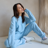 Bambus-Sweatpants Baby Blau
