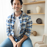 Men's Flannel Shirt Blue Check