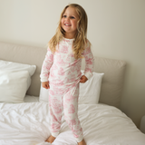 Kinder-PJ-Set Rosa Toile de Jouy