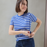 Still-T-Shirt Cobalt-Streifen