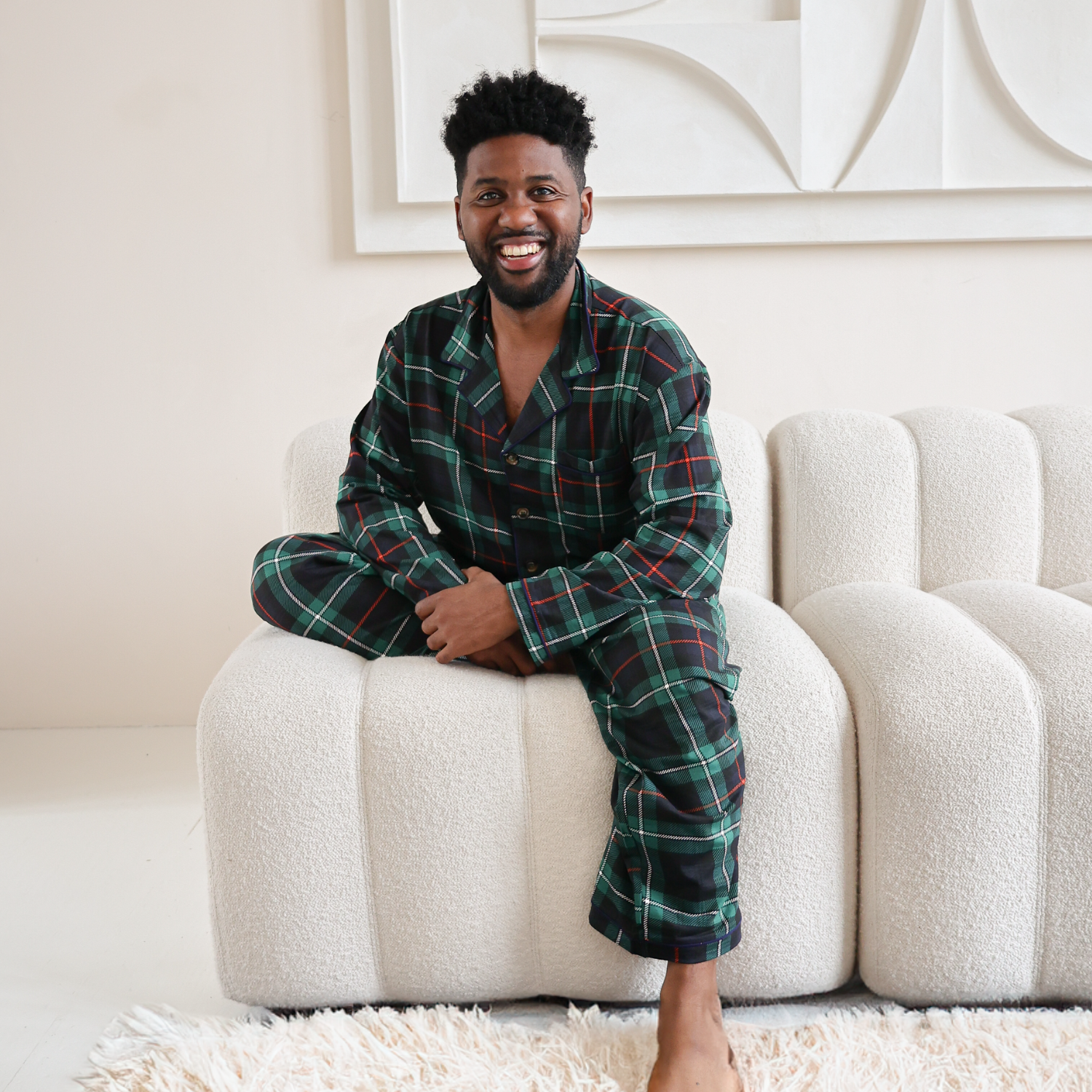 Men's Tartan Bamboo Pyjama Set