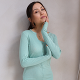 Damenwelt Ribbed Bodysuit - Salbei
