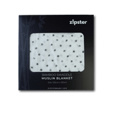 Polka Dot Large Muslin Blanket - Zipster